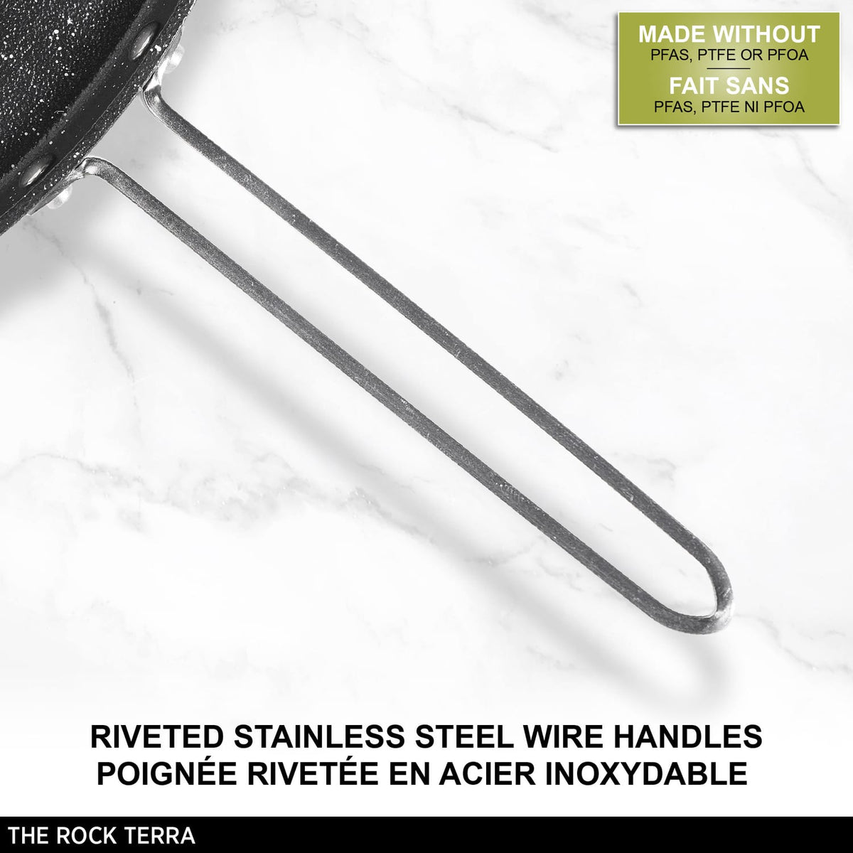 The Rock by Starfrit 6-In. Terra Collection Nonstick Mini Griddle with Stainless Steel Handle
