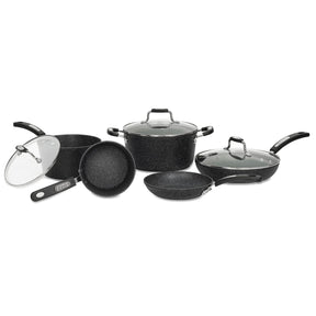 The Rock by Starfrit 8-Piece Terra Collection Nonstick Cookware Set with Bakelite Handles
