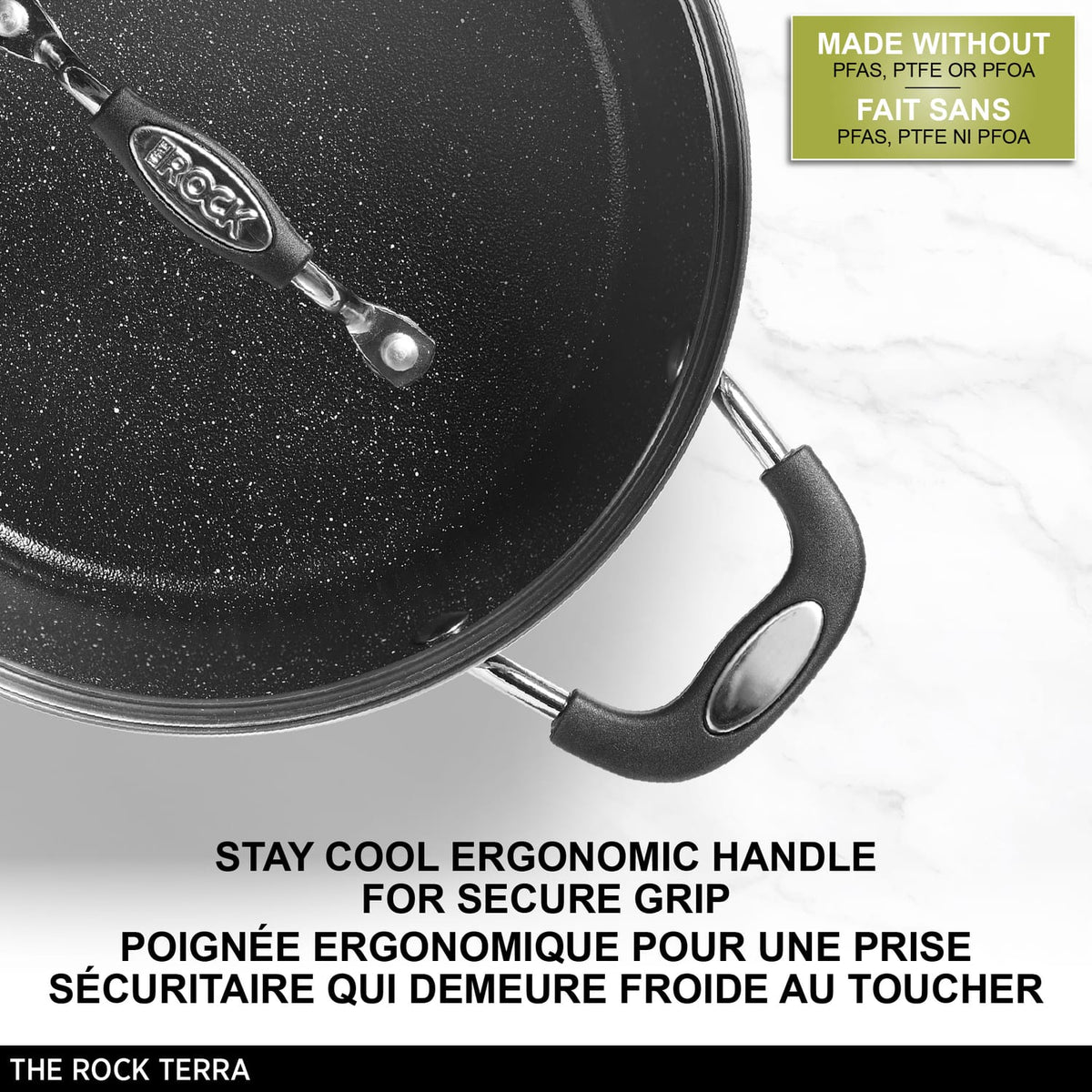 The Rock by Starfrit 5-Qt. Terra Collection Nonstick Casserole with Lid and Bakelite Handle