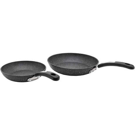 THE ROCK by Starfrit Set of 2 Fry Pans with Bakelite Handles