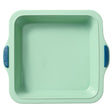 Starfrit 8-In. Silicone Square Cake Pan with Integrated Metal Frame, Sage Green
