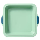 Starfrit 8-In. Silicone Square Cake Pan with Integrated Metal Frame, Sage Green