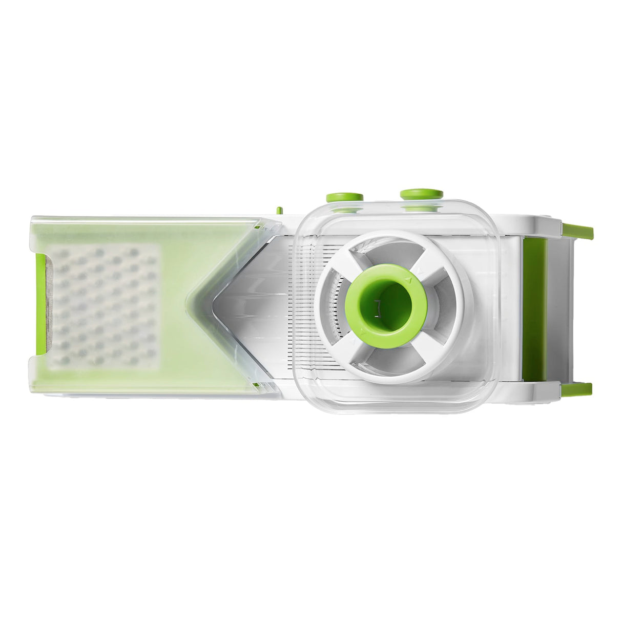 Starfrit Cubing Pro Mandoline Slicer with Storage Box, White with Green