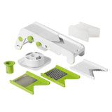 Starfrit Cubing Pro Mandoline Slicer with Storage Box, White with Green