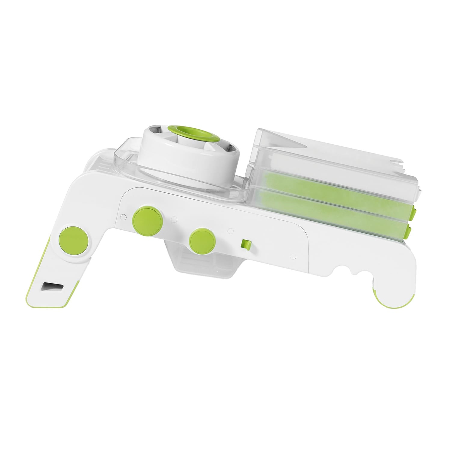 Starfrit Cubing Pro Mandoline Slicer with Storage Box, White with Green