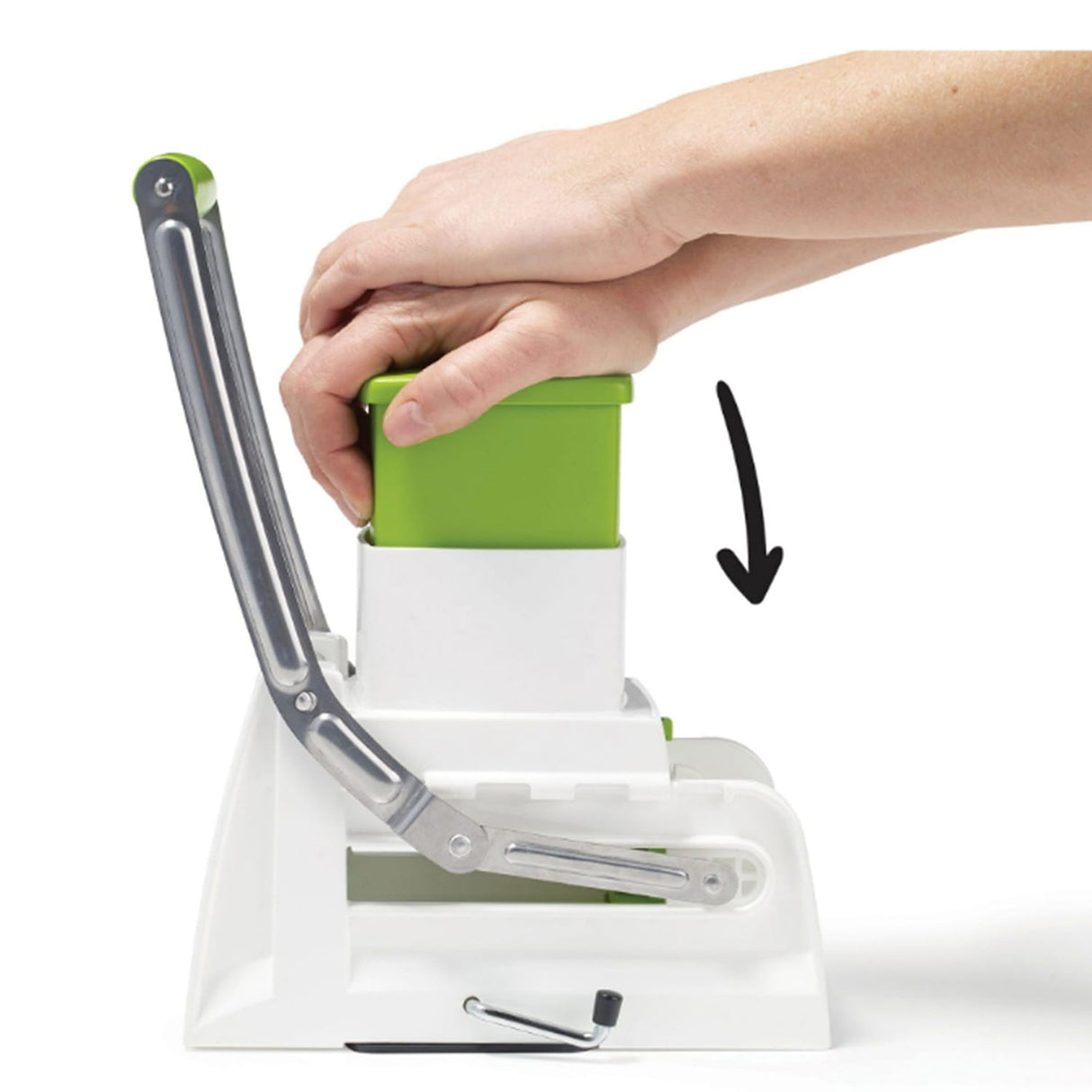 Starfrit Pro Fry Cutter and Cuber Multiuse Kitchen Tool, White with Green