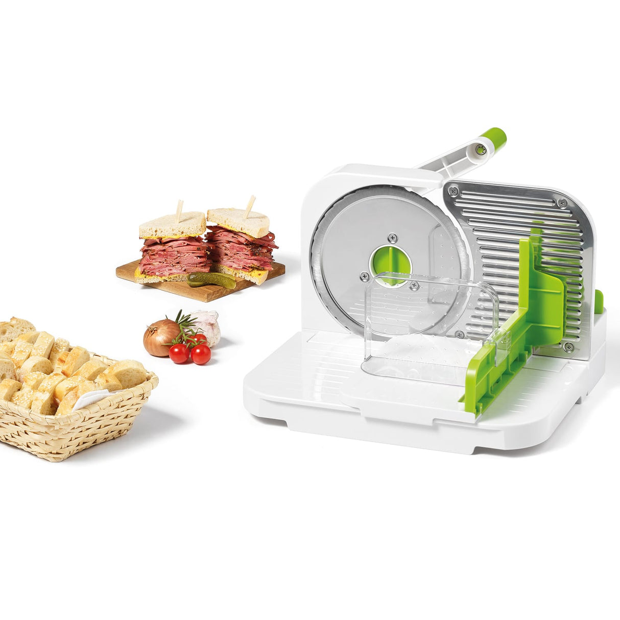 Starfrit Deli Slicer, Green/White