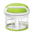 Starfrit Pull Chopper with Lid, Green/White