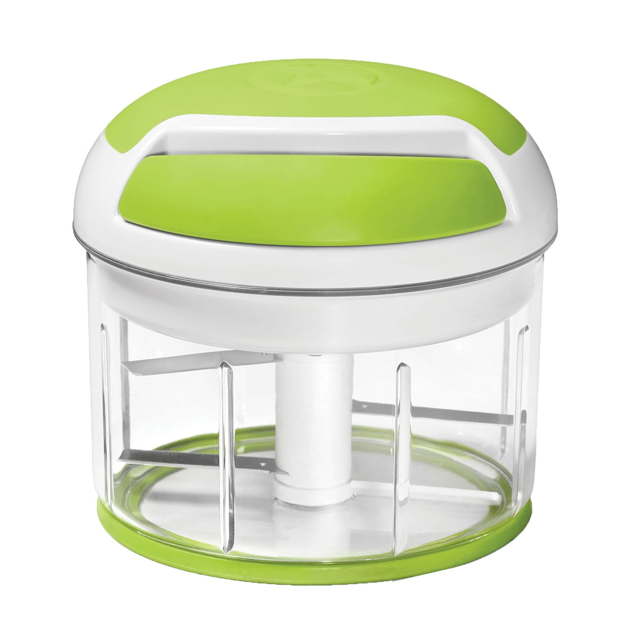 Starfrit Pull Chopper with Lid, Green/White