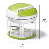 Starfrit Pull Chopper with Lid, Green/White
