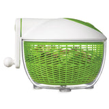 Starfrit 5-Qt. Salad Spinner, Green and White