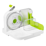 Starfrit Deli Slicer with 6.5-In. Stainless Steel Blade, White with Green