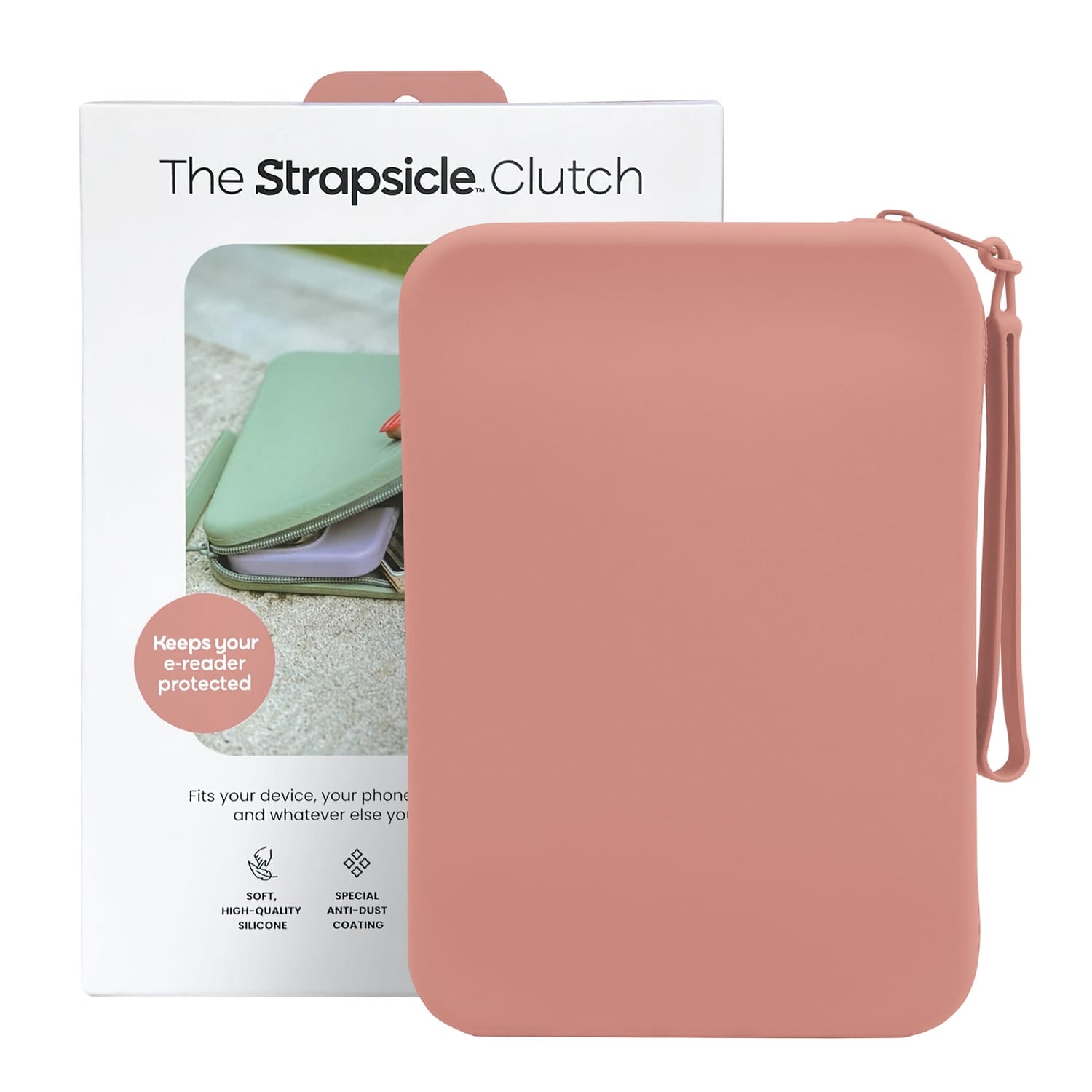 Strapsicle Clutch Sleeve for Select Kindle and Kobo E-Readers, Caramel