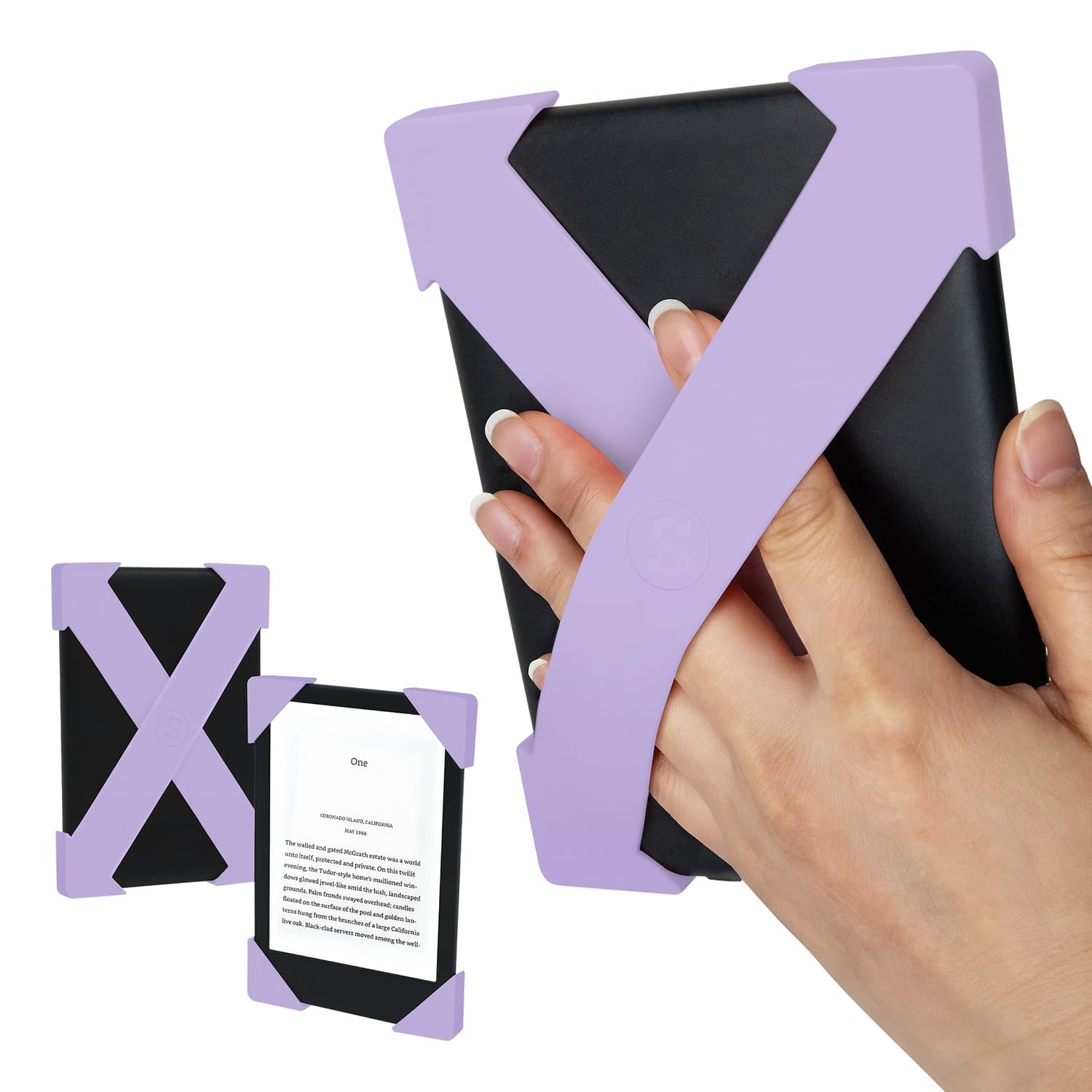 Strapsicle E-Reader Cross Straps for Select Kindle and Kobo Devices, Medium, Lilac