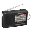 Supersonic 9-Band Rechargeable Radio with Bluetooth and USB/microSD Card Input, SC-1080BT, Black