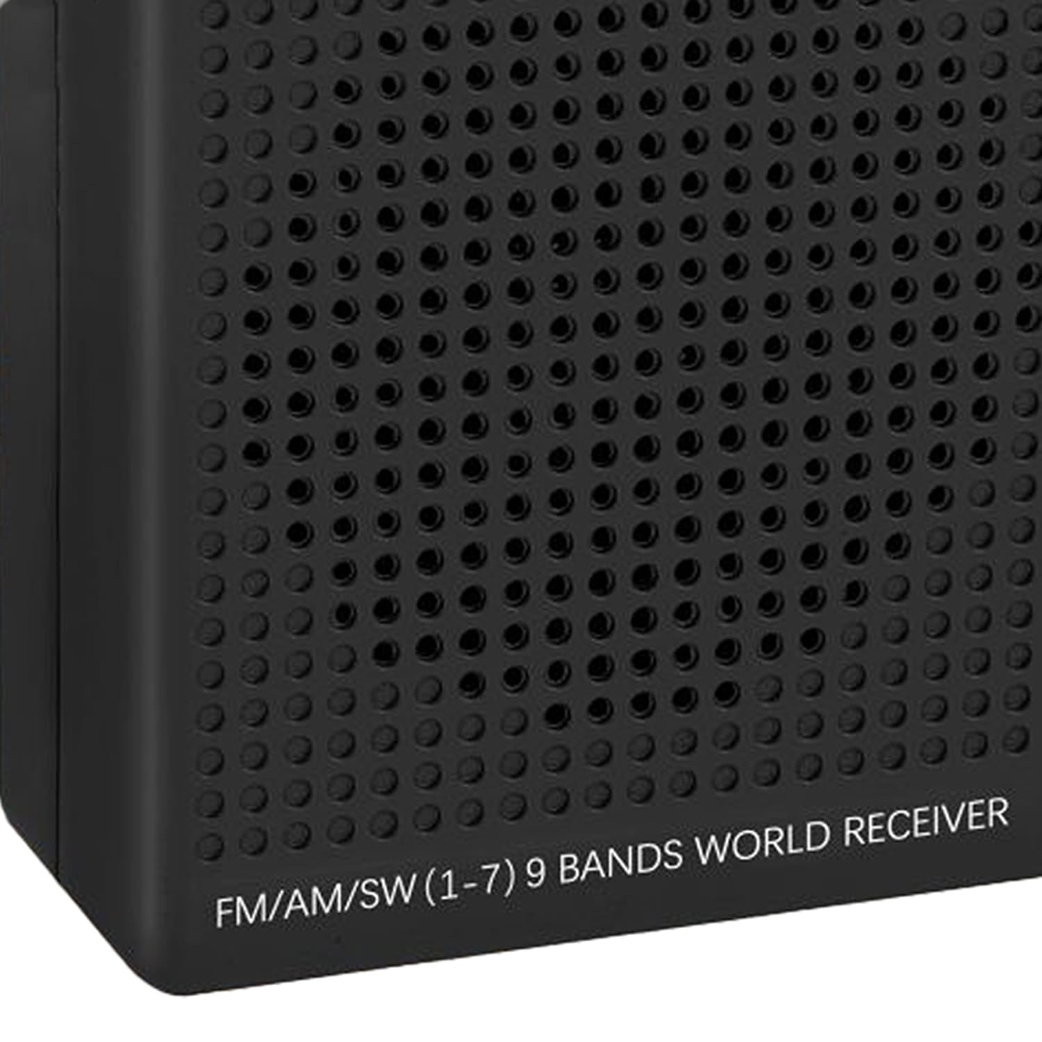 Supersonic 9-Band Rechargeable Radio with Bluetooth and USB/microSD Card Input, SC-1080BT, Black