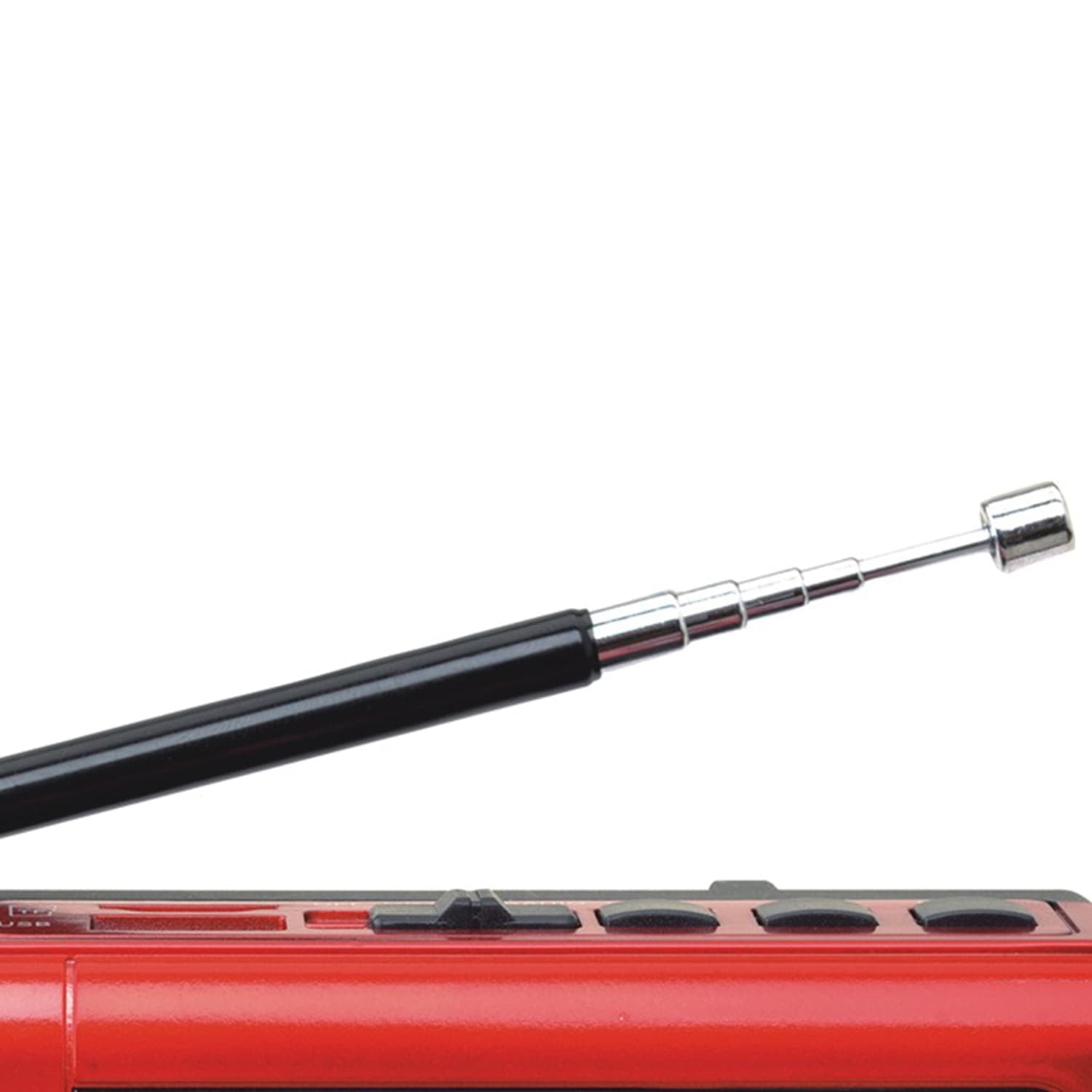 Supersonic 9-Band Rechargeable Radio with Bluetooth and USB/microSD Card Input, SC-1080BT, Red
