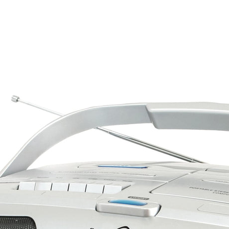 Supersonic Bluetooth CD/Cassette/Radio Portable Audio System, White, SC-729BT