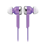 IQ Sound Wired In-Ear Digital Stereo Earphones with 3.5-mm Connector, Powerful Bass, IQ-113, Purple