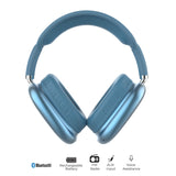 IQ Sound Bluetooth Over-Ear High-Performance Headphones with Mic, FM Radio, and 3.5-mm Aux Input, up to 6 Hours Play Time, IQ-170BT, Blue