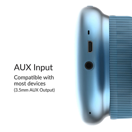 IQ Sound Bluetooth Over-Ear High-Performance Headphones with Mic, FM Radio, and 3.5-mm Aux Input, up to 6 Hours Play Time, IQ-170BT, Blue