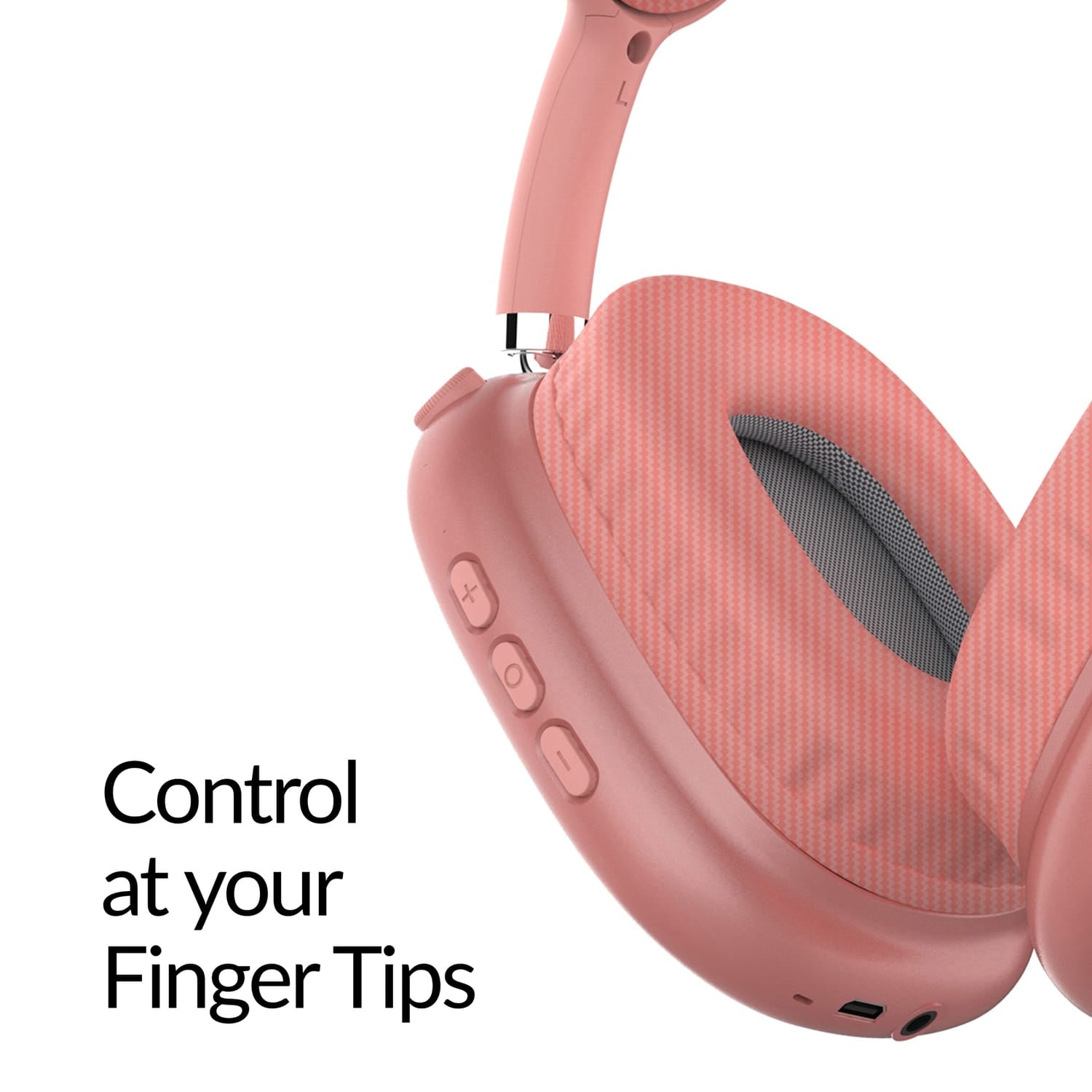 IQ Sound Bluetooth Over-Ear High-Performance Headphones with Mic, FM Radio, and 3.5-mm Aux Input, up to 6 Hours Play Time, IQ-170BT, Rose Gold