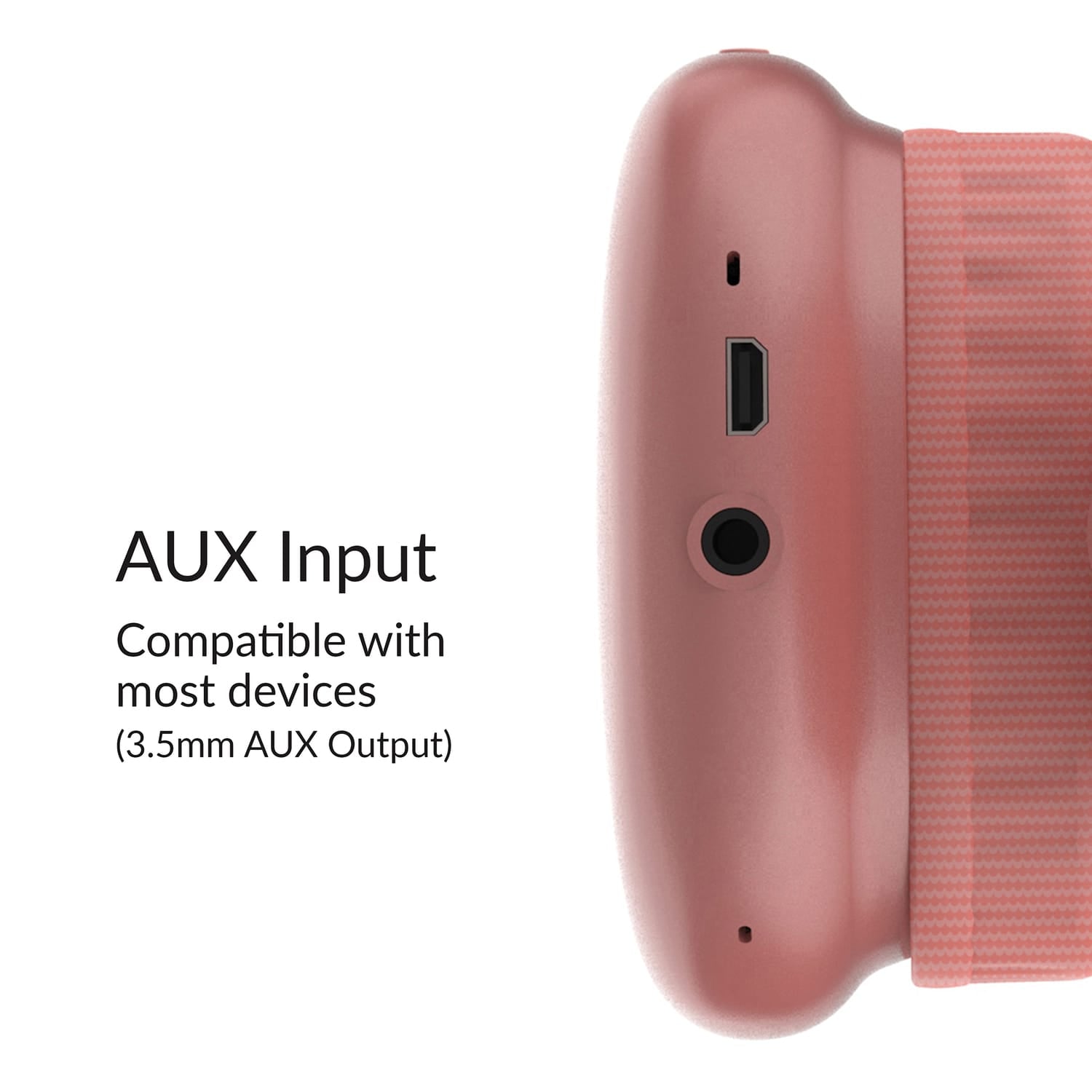 IQ Sound Bluetooth Over-Ear High-Performance Headphones with Mic, FM Radio, and 3.5-mm Aux Input, up to 6 Hours Play Time, IQ-170BT, Rose Gold