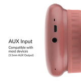 IQ Sound Bluetooth Over-Ear High-Performance Headphones with Mic, FM Radio, and 3.5-mm Aux Input, up to 6 Hours Play Time, IQ-170BT, Rose Gold