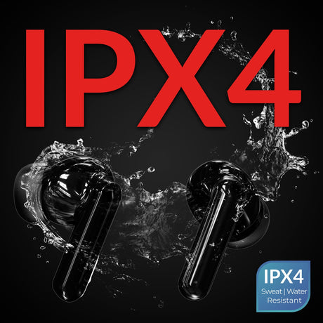 IQ Sound TWS Bluetooth In-Ear Earphones with Mics and LED-Power-Display Charging Case, ENC, up to 28 Hours Play Time, IPX4 Splash-Resistant, IQ-243TWS
