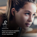 IQ Sound TWS Bluetooth In-Ear Earphones with Mics and LED-Power-Display Charging Case, ENC, up to 28 Hours Play Time, IPX4 Splash-Resistant, IQ-243TWS