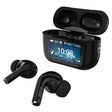 IQ Sound iQ Edge Pro TWS Bluetooth In-Ear Earbuds with Mic and Smart Display Charging Case, ANC and ENC, up to 20 Hours Play Time, IQ-341ANC, Black