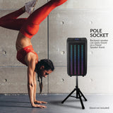 IQ Sound Sound Traveler 20-Watt-Continuous-Power Portable Backpack Speaker with Wired Microphone and Remote