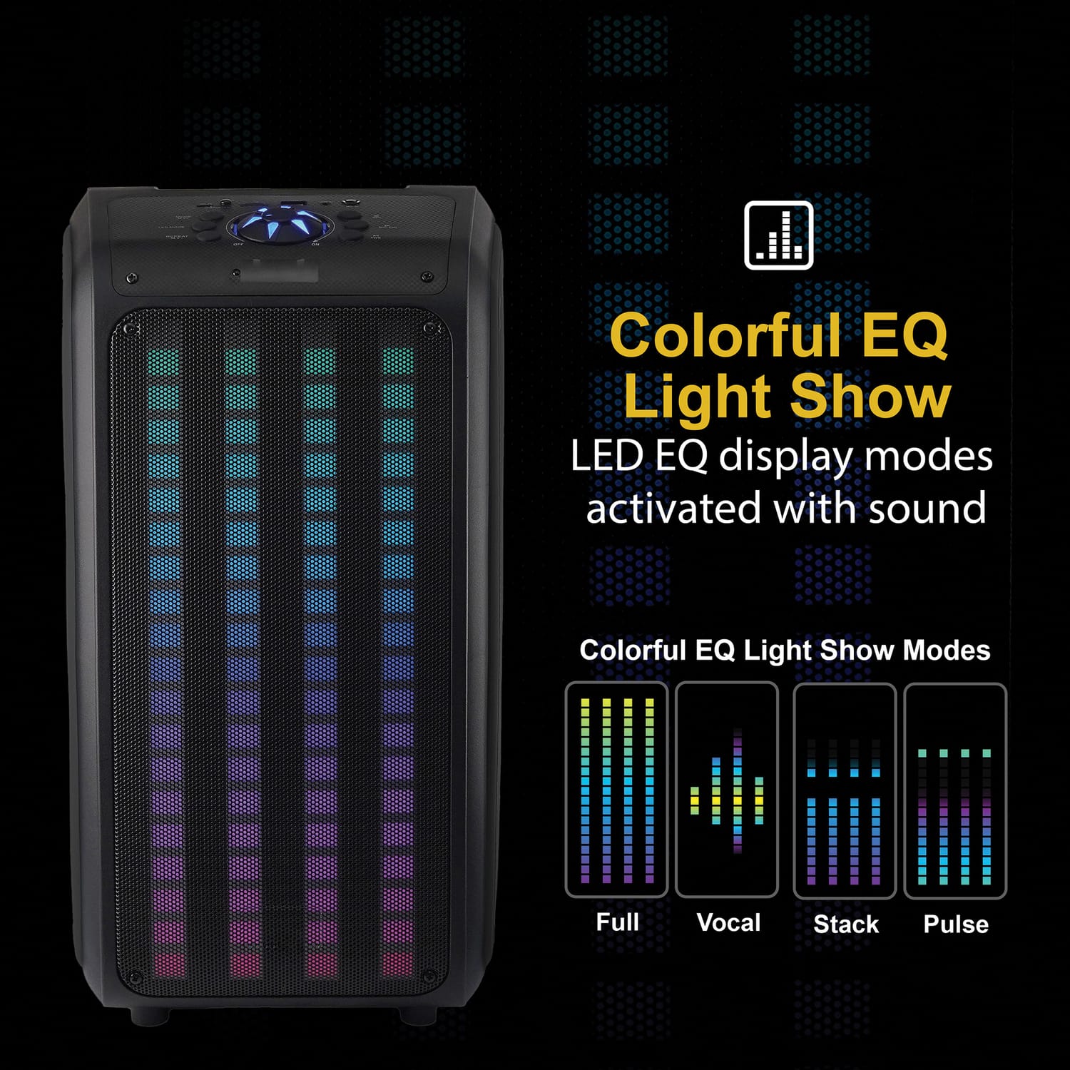 IQ Sound Sound Traveler 20-Watt-Continuous-Power Portable Backpack Speaker with Wired Microphone and Remote