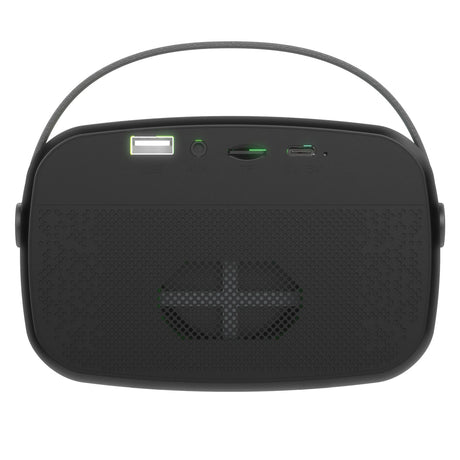 IQ Sound Mini Karaoke Portable Bluetooth Speaker with Wireless Microphone and RGB Light Show, IQ-908K, Black