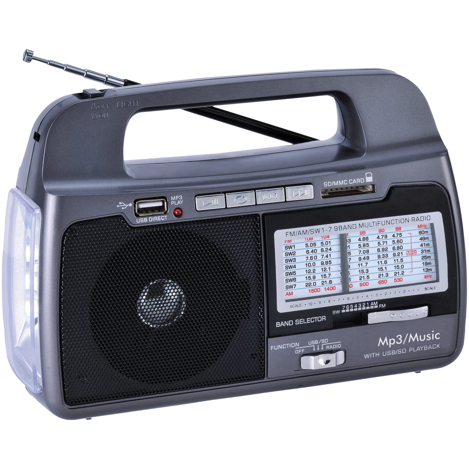 Supersonic 9-Band AM/FM/SW 1–7 Portable Radio