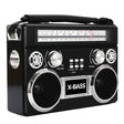 Supersonic Portable 3-Band Radio with Bluetooth and Flashlight, SC-1097BT, Black