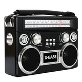 Supersonic Portable 3-Band Radio with Bluetooth and Flashlight, SC-1097BT, Black