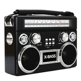 Supersonic Portable 3-Band Radio with Bluetooth and Flashlight, SC-1097BT, Black