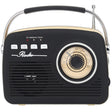 Supersonic Retro Portable AM/FM Radio with Bluetooth, SC-1201, Black