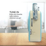 Supersonic Retro Portable AM/FM Radio with Bluetooth, SC-1201, Blue