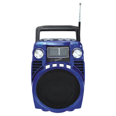 Supersonic Bluetooth 4-Band Radio, Blue