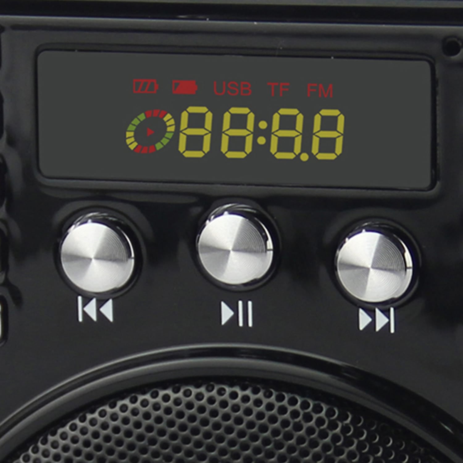 Supersonic Bluetooth Portable PA Speaker Voice Amplifier with Microphone, FM Radio, and Karaoke Jack, SC-1443BT, Black
