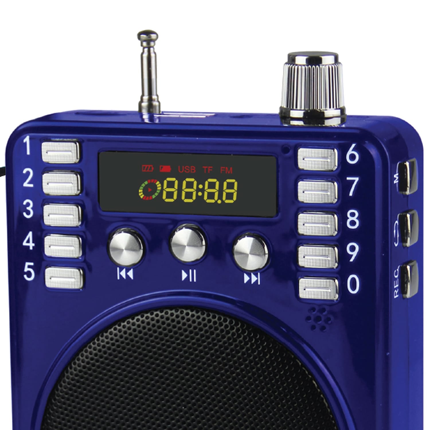 Supersonic Bluetooth Portable PA Speaker Voice Amplifier with Microphone, FM Radio, and Karaoke Jack, SC-1443BT, Blue