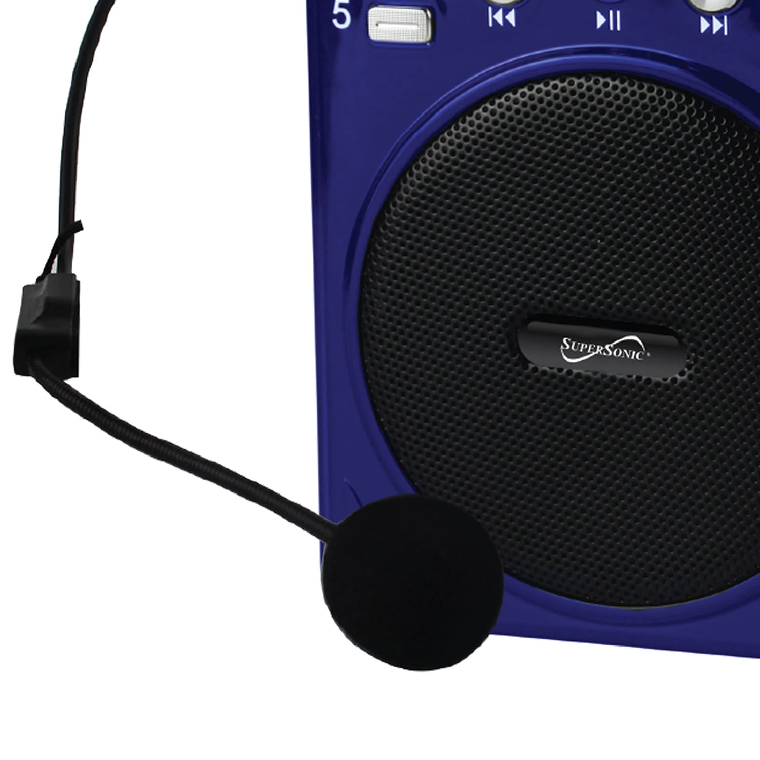 Supersonic Bluetooth Portable PA Speaker Voice Amplifier with Microphone, FM Radio, and Karaoke Jack, SC-1443BT, Blue