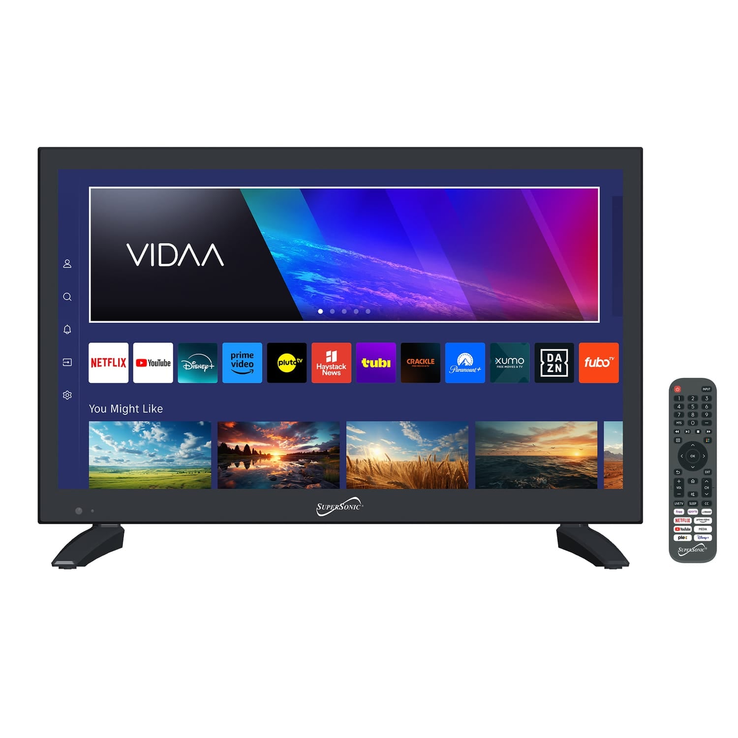 Supersonic 19-In.-Class VIDAA LED Smart TV, AC/DC Compatible