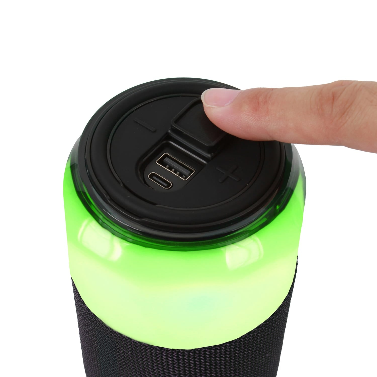 Supersonic SodaBoom Portable Bluetooth Speaker, True Wireless, with LED Light Show, SC-2335BT, Black