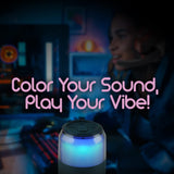 Supersonic SodaBoom Portable Bluetooth Speaker, True Wireless, with LED Light Show, SC-2335BT, Blue