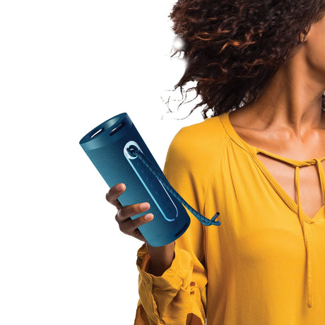 Supersonic Portable Bluetooth Speaker with LED Flashlight and Speakerphone, SC-2340BT, Blue