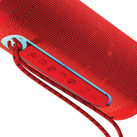 Supersonic Portable Bluetooth Speaker with LED Flashlight and Speakerphone, SC-2340BT, Red