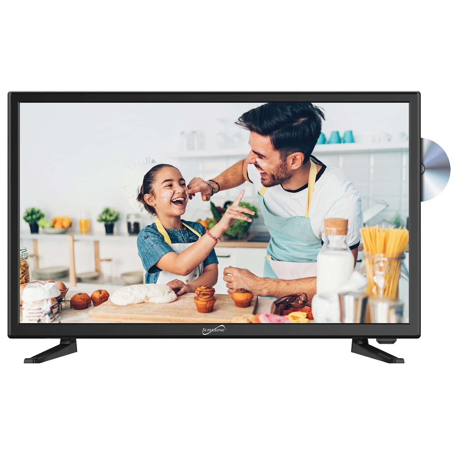 Supersonic 24-In.-Class 1080p LED TV/DVD Combination, AC/DC Compatible with RV/Boat
